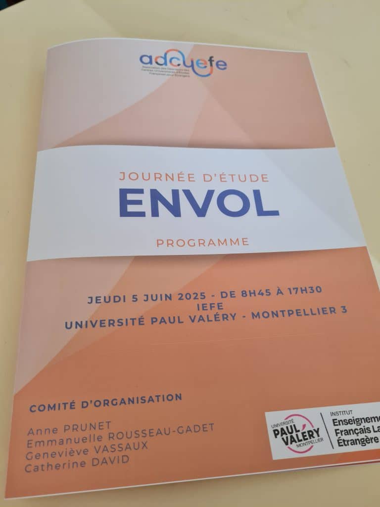Programme de la journée d'étude ENVOL